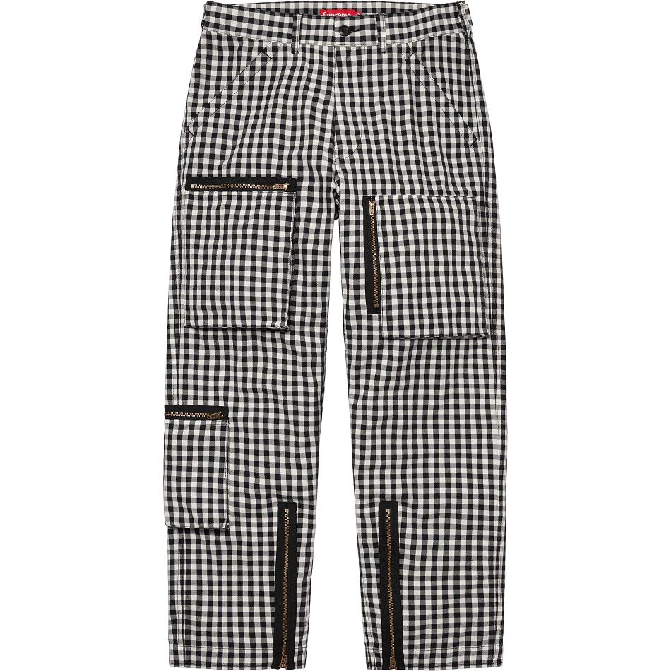 Pantalones Supreme Gingham Flight Pant Negras | Supreme 237JJ